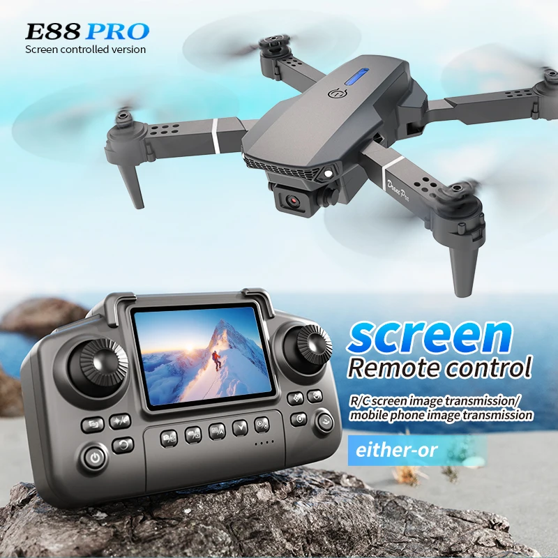 Kids Outdoor Play Equipment - Professionelle E88 PRO Drohne mit Bildschirm