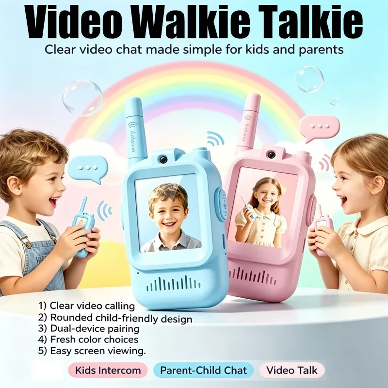 Kids Outdoor Wagon - NEUE Kinder-Video-Walkie-Talkies 2er-Pack Wiederaufladbare Gegensprechanlage mit