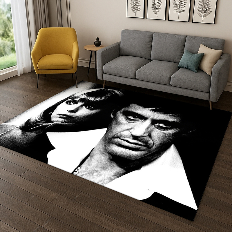 Kids Outdoor Movies - 3D Scarface Klassischer Film Tony Teppich
