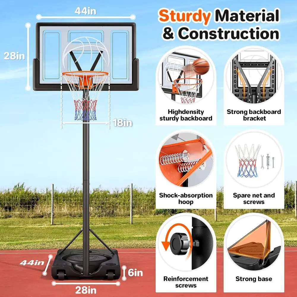 Verstellbares Tragbares Outdoo – Kids Outdoor Basketball Bewertung und Preis