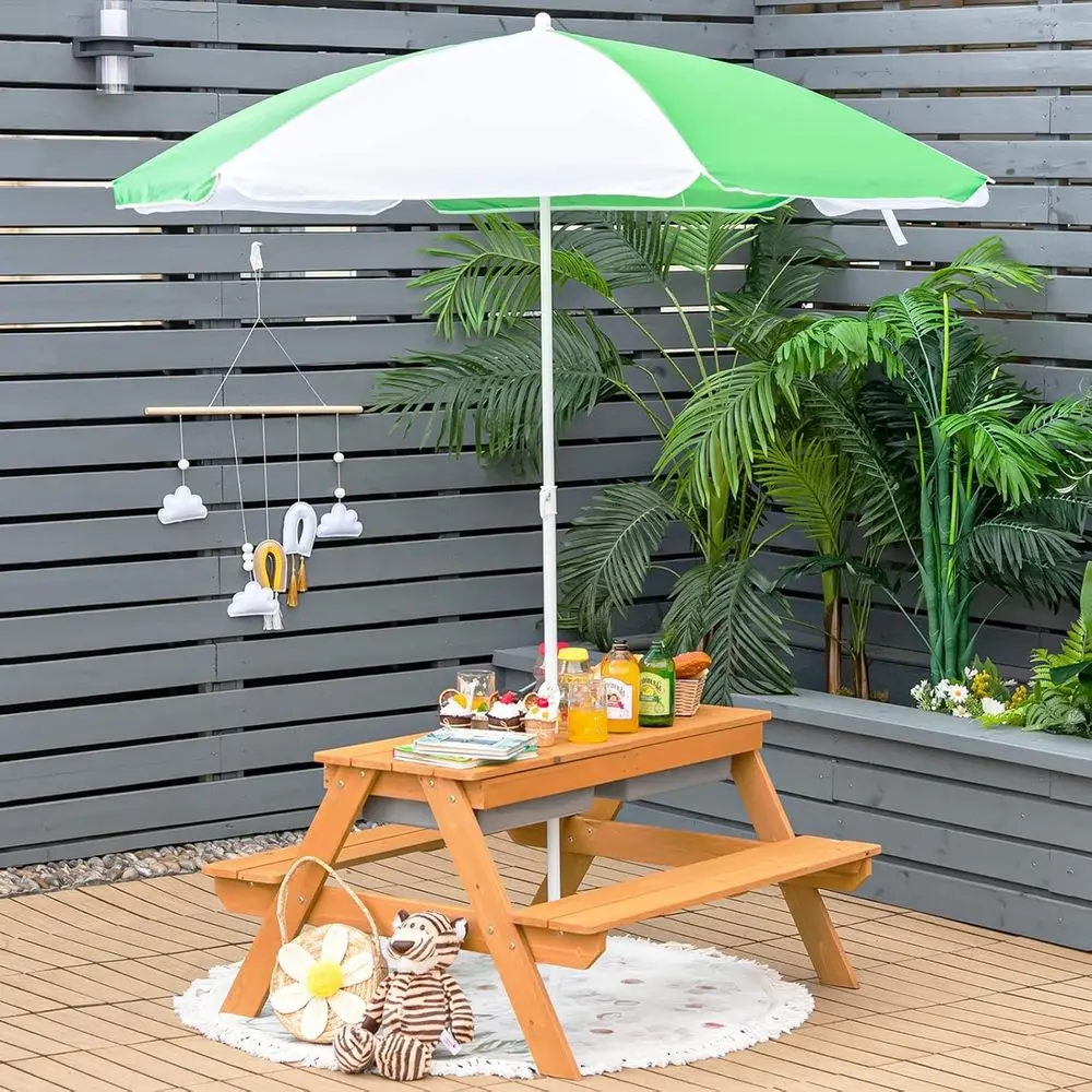 4-in-1 Holz-Sand- und Wasserti – Kids Outdoor Furniture Set Bewertung und Preis
