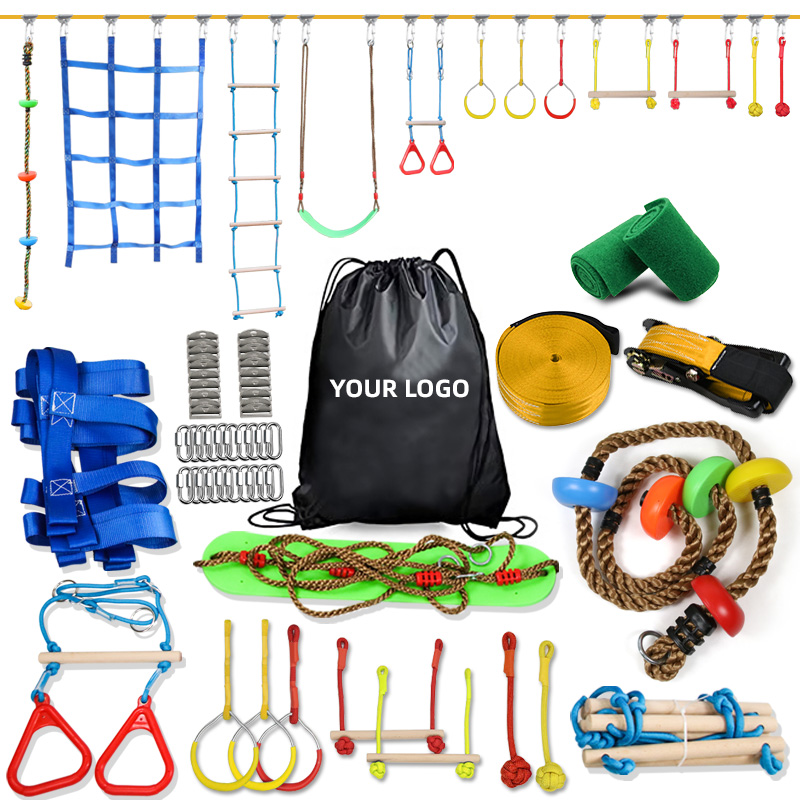 Tragbares Outdoor-Balance-Slac – Kids Outdoor Ninja Set Bewertung und Preis