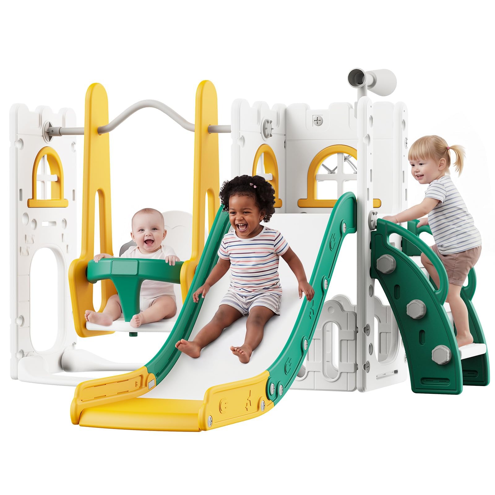 7-in-1 Kleinkind-Rutsche und S – Kids Outdoor Basketball Bewertung und Preis