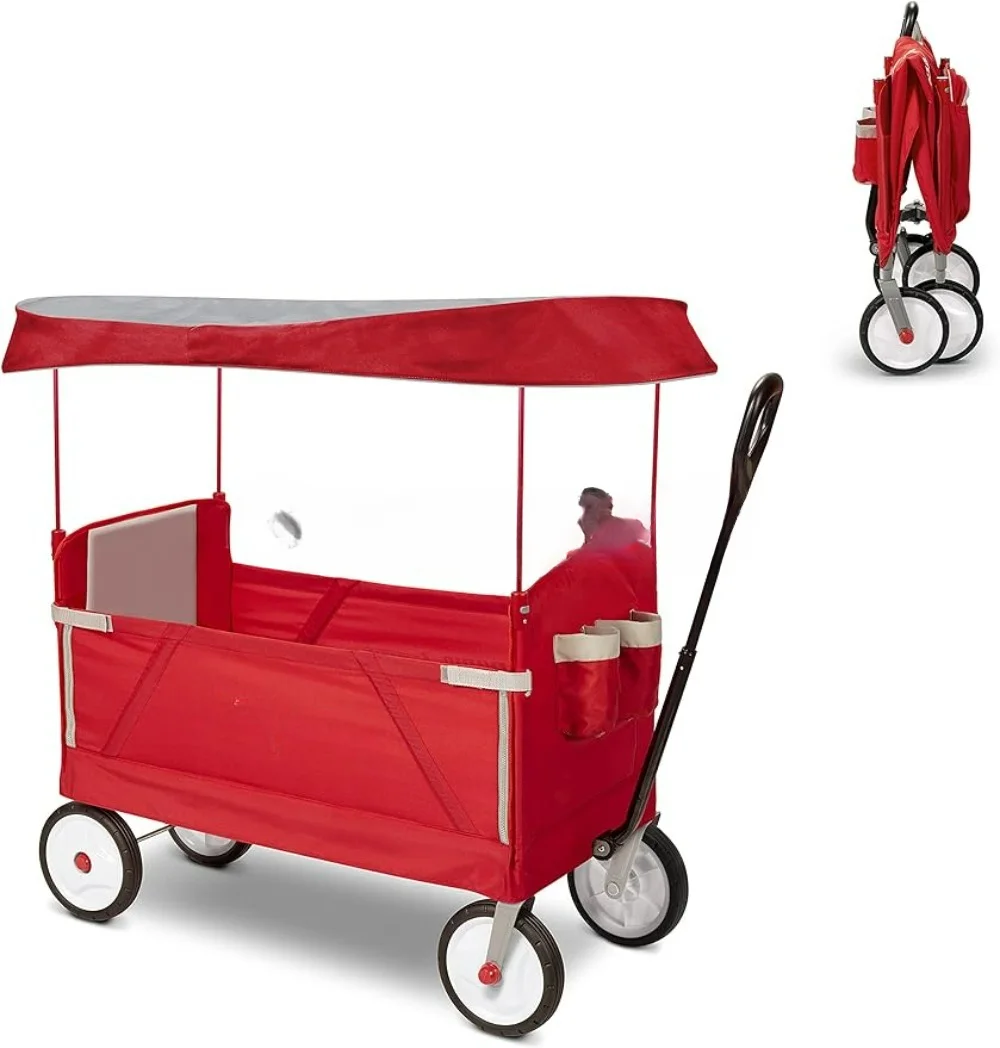 3-in-1 EZ-Klappwagen, zusammen – Kids Outdoor Wagon Bewertung und Preis