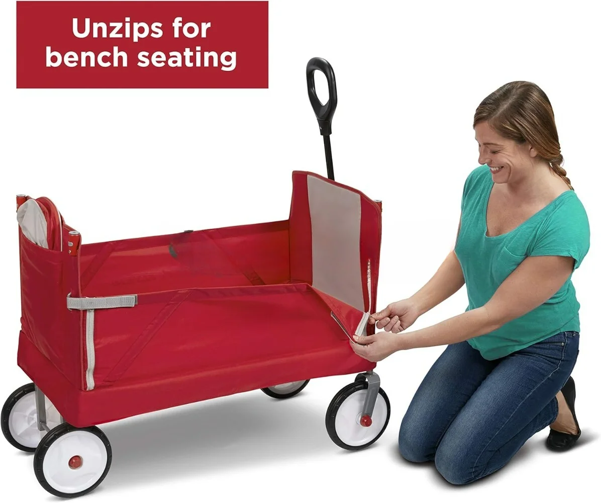 3-in-1 EZ-Klappwagen, zusammen – Kids Outdoor Wagon Bewertung und Preis