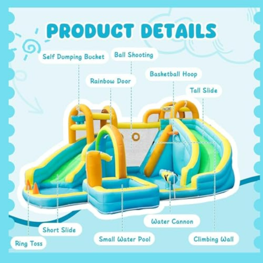 Aufblasbare Wasserrutsche für  – Kids Outdoor Basketball Bewertung und Preis