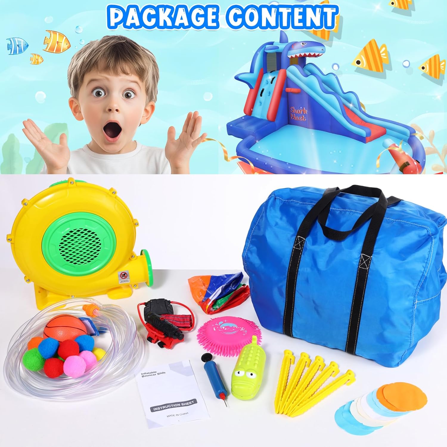 Hai-Themen Aufblasbarer Wasser – Kids Outdoor Basketball Bewertung und Preis