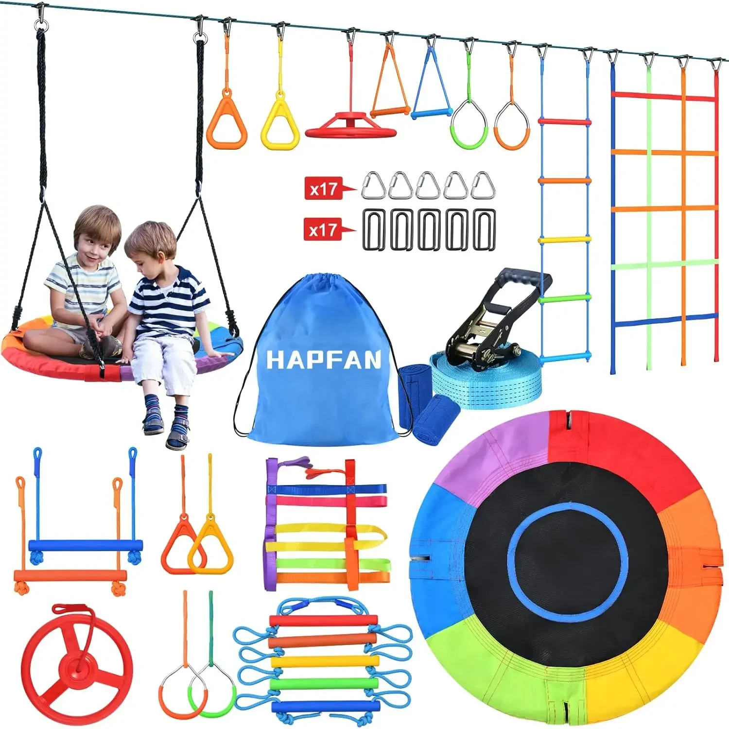Aktionspreis: Hapfan 50 FT Nin – Kids Outdoor Ninja Set Bewertung und Preis
