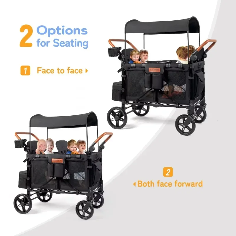 Outdoor-Wagenwagen, 4-Sitzer,  – Kids Outdoor Wagon Bewertung und Preis