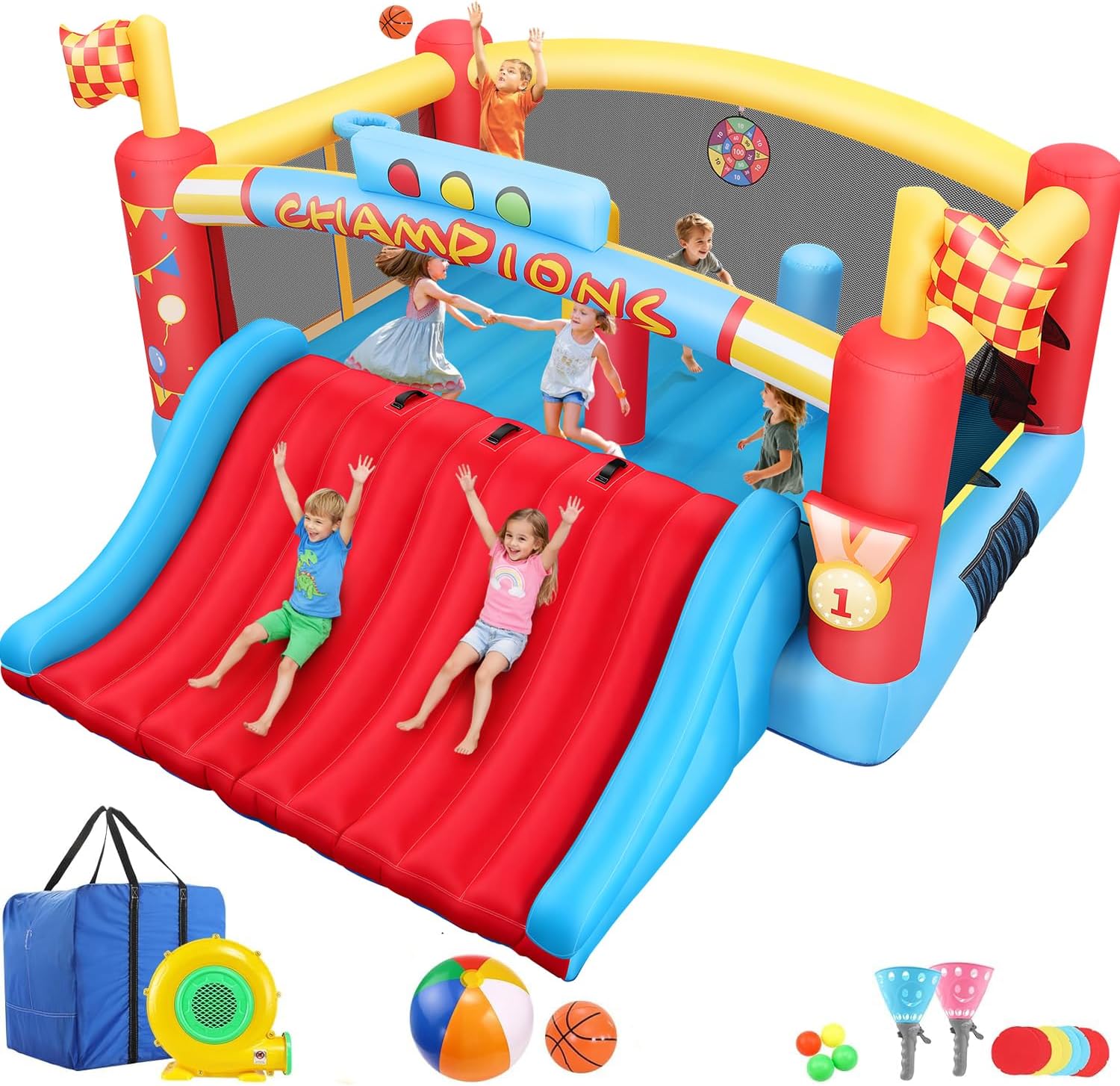 Großes Aufblasbares Hüpfhaus f – Kids Outdoor Games Bewertung und Preis