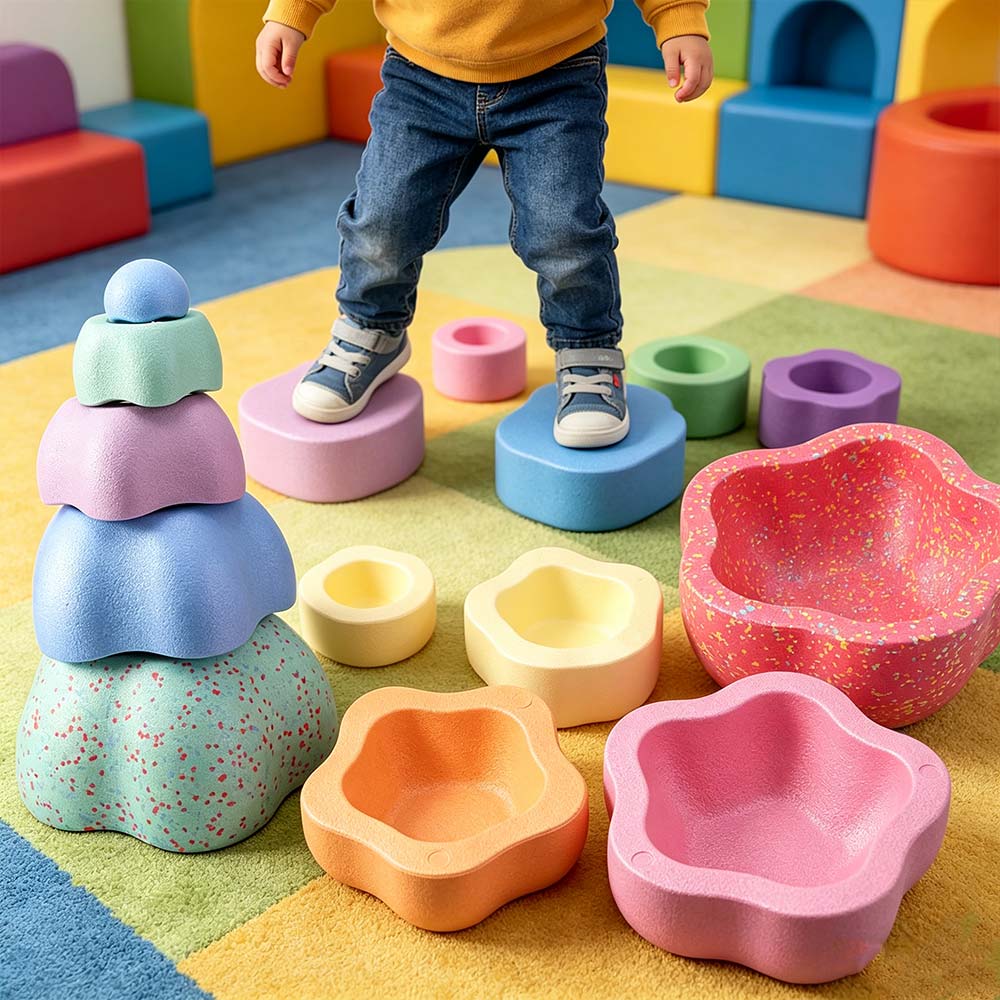 Flussstein-Balancier-Spiel für – Stepping Stone Foam Bewertung und Preis